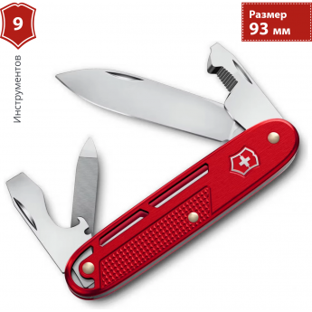 Нож перочинный VICTORINOX SYNERGY ALOX (0.8216.20) 93мм красный